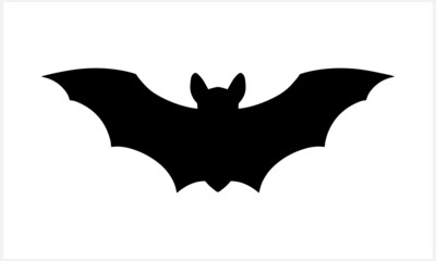 Stencil bat isolated. Hand drawn art. Halloween symbol. Animal vector stock illustration. EPS 10