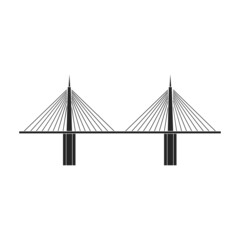 Bridge vector icon.Black vector icon isolated on white background bridge.