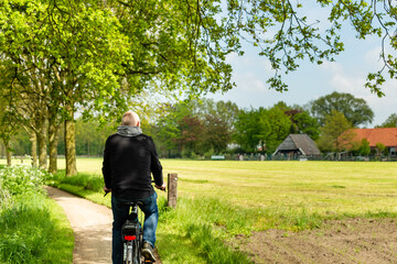 Cycling road trip with E-bike in the Netherlands during springtime