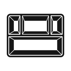 Vector illustration of container and cardboard logo. Web element of container and food vector icon for stock.