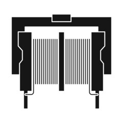 Vector design of coil and steel sign. Graphic of coil and flexible vector icon for stock.