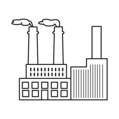 Vector design of plant and refinery icon. Collection of plant and urban stock vector illustration.
