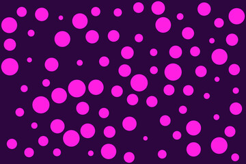 Scattered random colorful dots and points dispersion on colorful background. Bold colorful spots dispersing overlay template. Modern vector illustration.