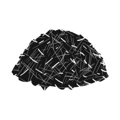 Isolated object of waste and material icon. Graphic of waste and sugarcane stock symbol for web.