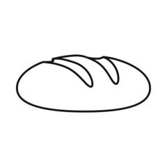 Isolated object of bread and loaf sign. Collection of bread and slice stock symbol for web.