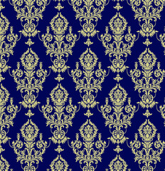 Royal style damask pattern background. Classical luxury old fashioned damask ornament, royal victorian texture for wallpapers, textile, wrapping. Exquisite floral baroque template.