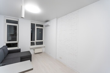 Rent of modern housing sale of new apartment, modern renovation. empty space