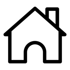 Home Flat Icon Isolated On White Background