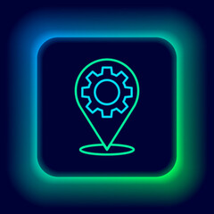Glowing neon line Car service icon isolated on black background. Auto mechanic service. Repair service auto mechanic. Maintenance sign. Colorful outline concept. Vector
