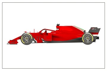 3d illustration of an F1 car.