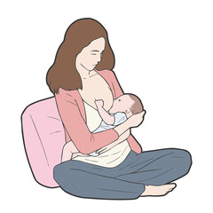 모유수유하는 여성