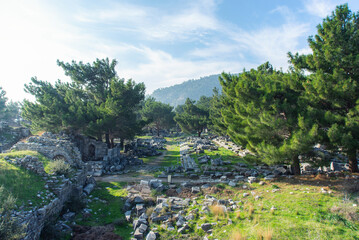Ruins of the ancient city of Priene, Turkey