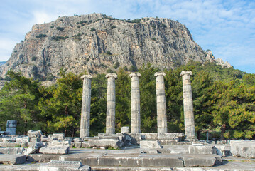 Ruins of the ancient city of Priene, Turkey