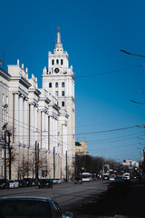 View of the Revolution Avenue in Voronezh, Russia.