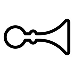 Car Horn Flat Icon Isolated On White Background