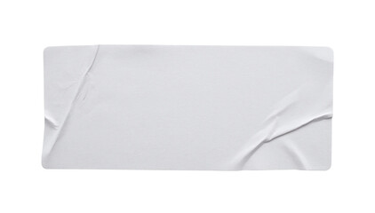 Blank paper sticker label texture isolated on white background