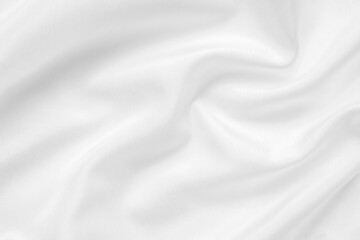 Fototapeta na wymiar Abstract white fabric with soft wave texture background
