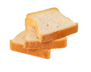 Bread toast empty slisec isolated on the white background