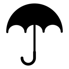 Umbrella Flat Icon Isolated On White Background