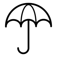 Umbrella Flat Icon Isolated On White Background