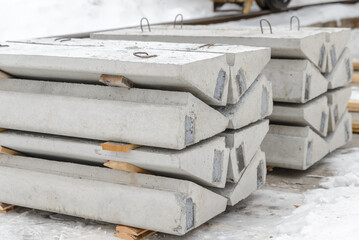 Reinforced concrete steps for the construction of stairs in residential and industrial buildings.