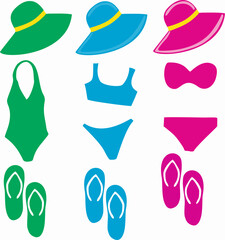 collection of beachwear