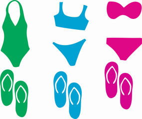 collection of beachwear