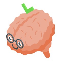 Brain focus icon isometric vector. Mind balance. Zen goal