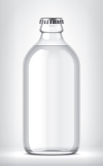 Glass Bottle on background. 