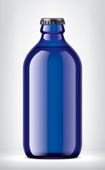 Color Glass Bottle on background. 