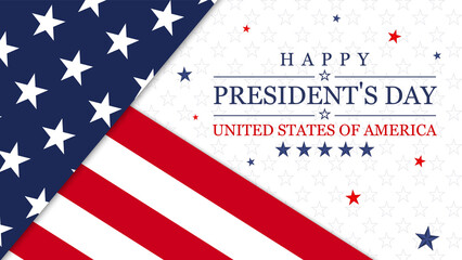 Fototapeta na wymiar Presidents day background with national flag of United States. National holiday of the USA.