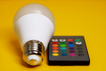 Infrared remote control for control of LED-lamp with color changing.