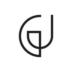 Creative Minimal Letter GJ logo template