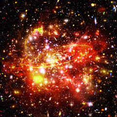 Remarkable galaxy. Stars, nebula, space gas. The elements of this image furnished by NASA.