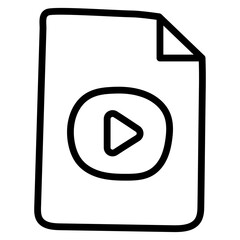 An outline design icon of file

