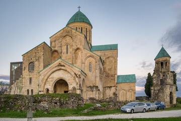 Fototapeta na wymiar Bagrati Cathedral in Kutaisi at twilight, Georgia
