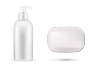 Set of Realistic cosmetic bottle flat form on a white background. Package collection for cream, shampoo, glue. Mock up set for brand template. vector illustration.