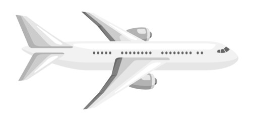 Illustration of airplane. Image for travel or trip.