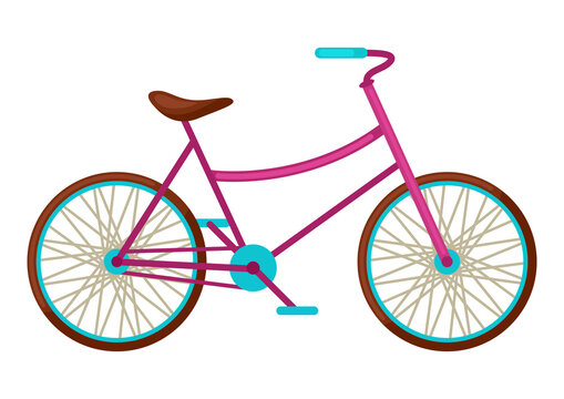 Illustration of bicycle. Image for travel or trip.