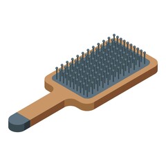 Hair brush icon isometric vector. Beauty salon. Makeup spa