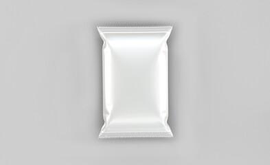3d Render Realistic glossy oil food bag packaging mockup design