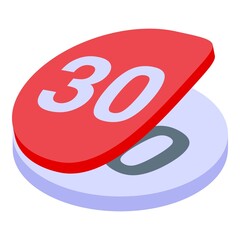 New price promotion icon isometric vector. Sale tag. Offer discount