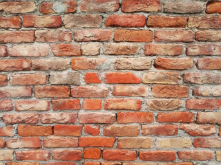 Obraz premium Red brick wall background - old Red bricks wall texture