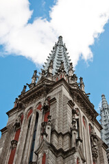 gothic cathedral or catholic church. building and architecture. duomo neo-gothic style