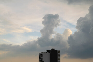 high clouds & department tower