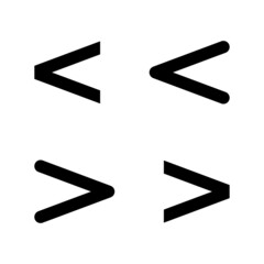 Set of Greater than or less than mathematics symbol, education maths icon, web element vector illustration design, finance sign