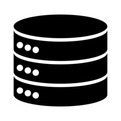 Database storage icon, internet network server cloud data symbol, connection system vector illustration