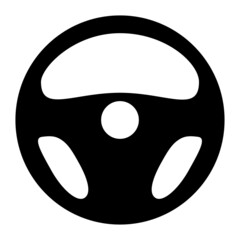 Auto car steering wheel icon, vehicle tire rim symbol, automotive race sport sign vector illustration