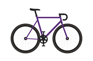 bicycle vector drawing. track bike. fixed gear