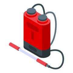 Fototapeta premium Chemical sprayer icon isometric vector. Control pest. Toxic service
